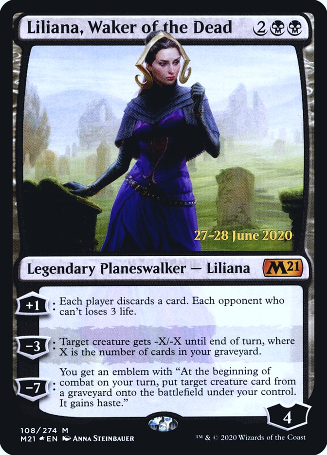 Liliana, Waker of the Dead [Core Set 2021 Prerelease Promos] | Odin's Place