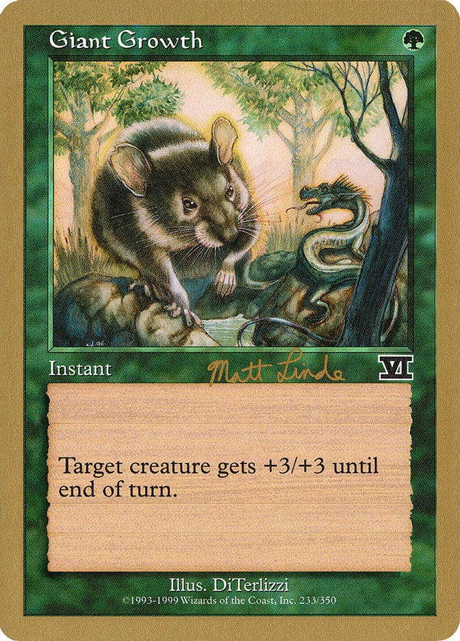 Giant Growth (Matt Linde) [World Championship Decks 1999] | Odin's Place
