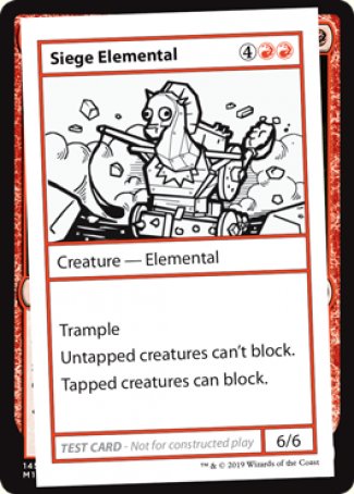 Siege Elemental (2021 Edition) [Mystery Booster Playtest Cards] | Odin's Place