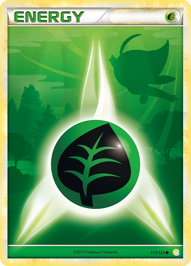 Grass Energy (115/123) [HeartGold & SoulSilver: Base Set] | Odin's Place