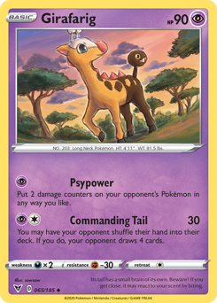 Girafarig (065/185) [Sword & Shield: Vivid Voltage] | Odin's Place