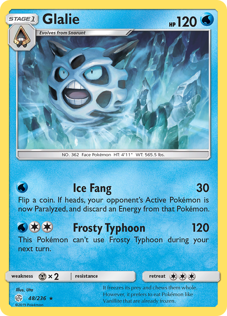 Glalie (48/236) [Sun & Moon: Cosmic Eclipse] | Odin's Place