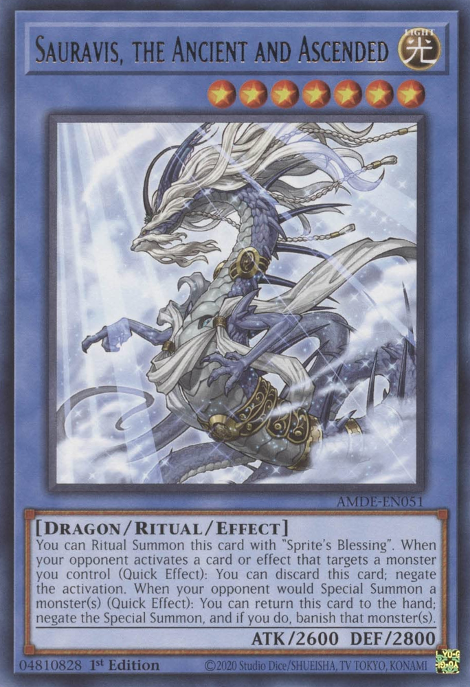 Sauravis, the Ancient and Ascended [AMDE-EN051] Rare | Odin's Place