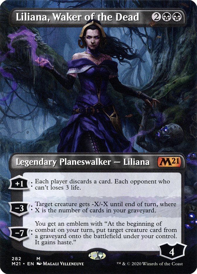 Liliana, Waker of the Dead (Borderless) [Core Set 2021] | Odin's Place