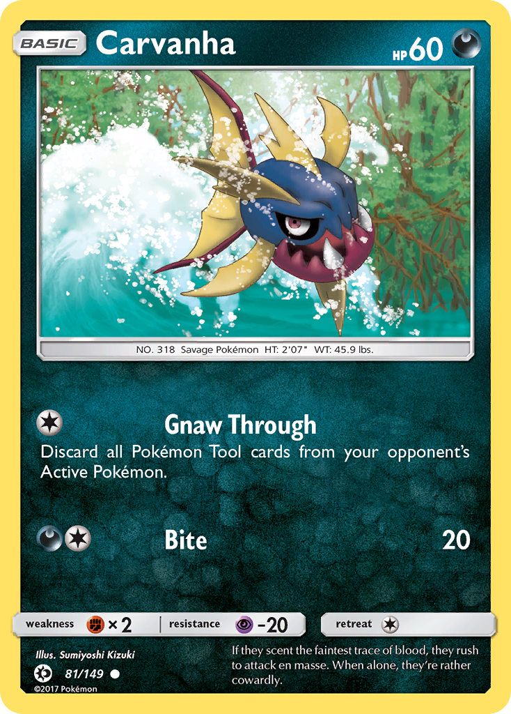 Carvanha (81/149) [Sun & Moon: Base Set] | Odin's Place