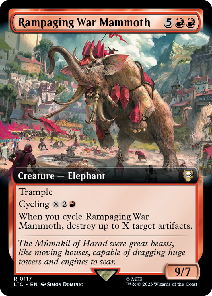 Rampaging War Mammoth (Extended Art) [The Lord of the Rings: Tales of Middle-Earth Commander] | Odin's Place