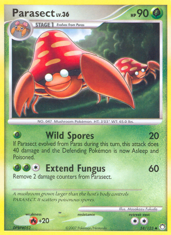 Parasect (58/123) [Diamond & Pearl: Mysterious Treasures] | Odin's Place