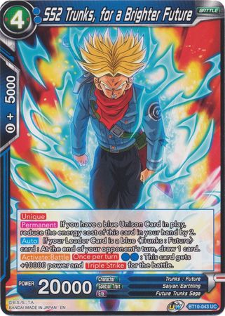SS2 Trunks, for a Brighter Future (BT10-043) [Rise of the Unison Warrior 2nd Edition] | Odin's Place