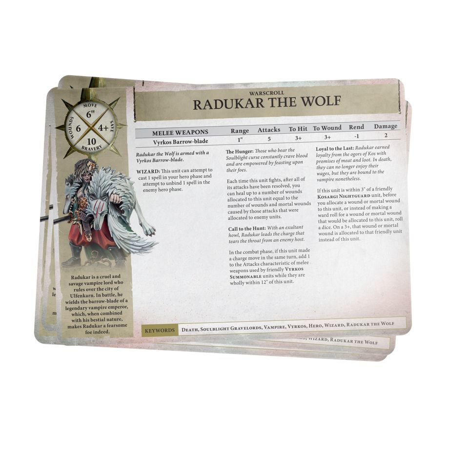 Warhammer Age of Sigmar: Warscroll Cards Soulblight Gravelords | Odin's Place