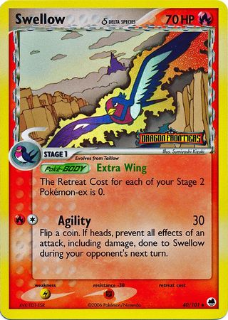 Swellow (40/101) (Delta Species) (Stamped) [EX: Dragon Frontiers] | Odin's Place