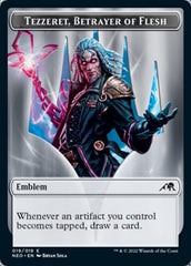Spirit (002) // Tezzeret, Betrayer of Flesh Emblem Double-Sided Token [Kamigawa: Neon Dynasty Tokens] | Odin's Place