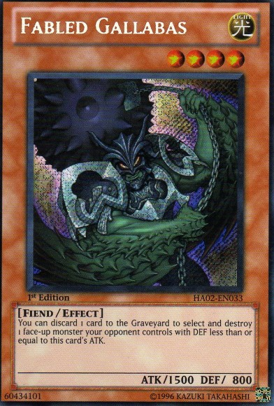 Fabled Gallabas [HA02-EN033] Secret Rare | Odin's Place
