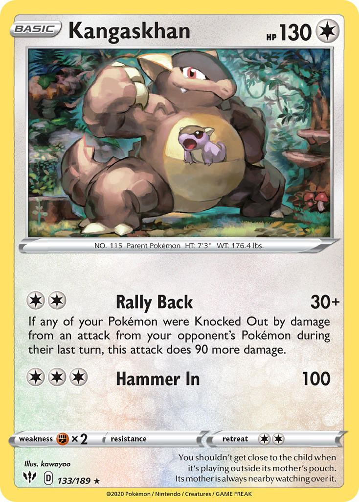 Kangaskhan (133/189) (Theme Deck Exclusive) [Sword & Shield: Darkness Ablaze] | Odin's Place