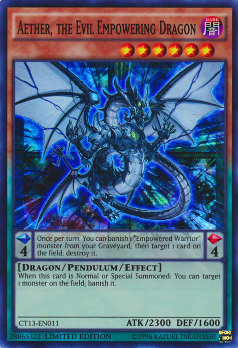 Aether, the Evil Empowering Dragon [CT13-EN011] Super Rare | Odin's Place
