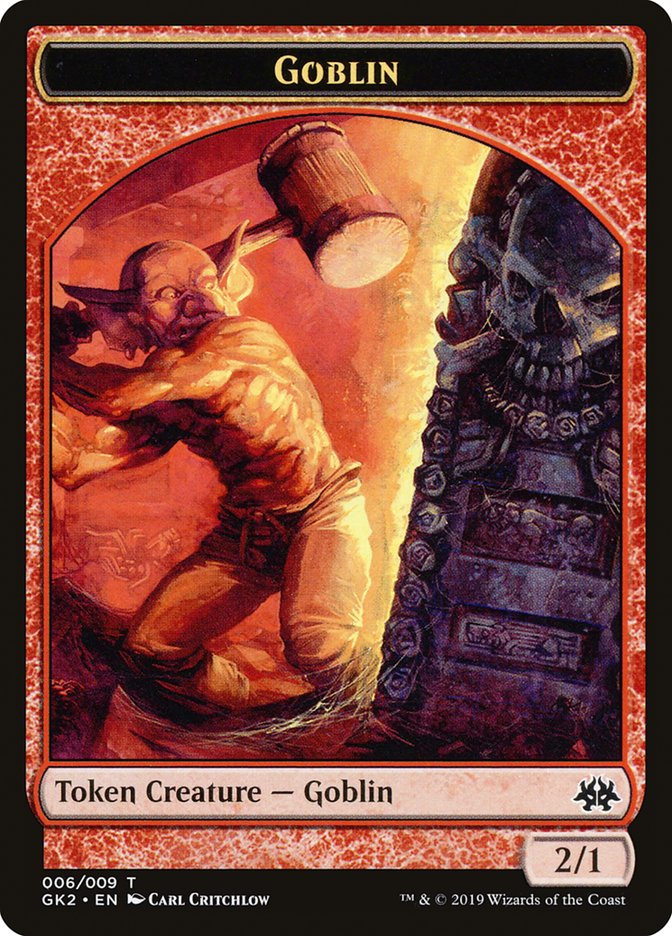 Dragon // Goblin Double-Sided Token [Ravnica Allegiance Guild Kit Tokens] | Odin's Place