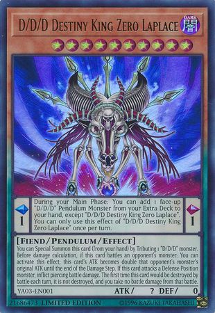 D/D/D Destiny King Zero Laplace [YA03-EN001] Ultra Rare | Odin's Place