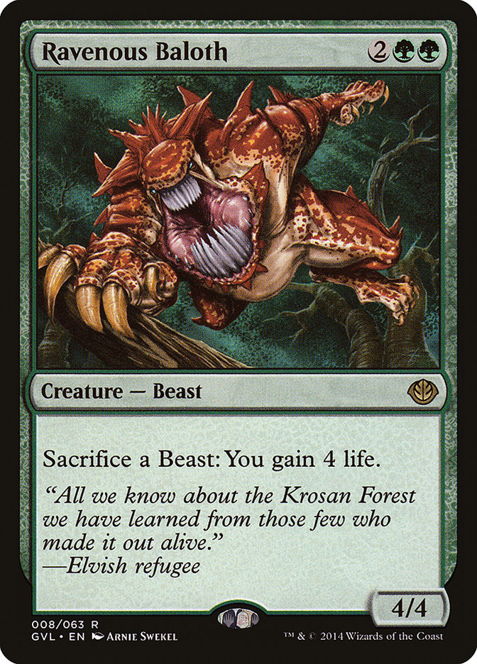 Ravenous Baloth (8) (Garruk vs. Liliana) [Duel Decks Anthology] | Odin's Place