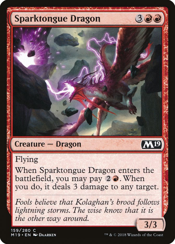 Sparktongue Dragon (159) [Core Set 2019] | Odin's Place