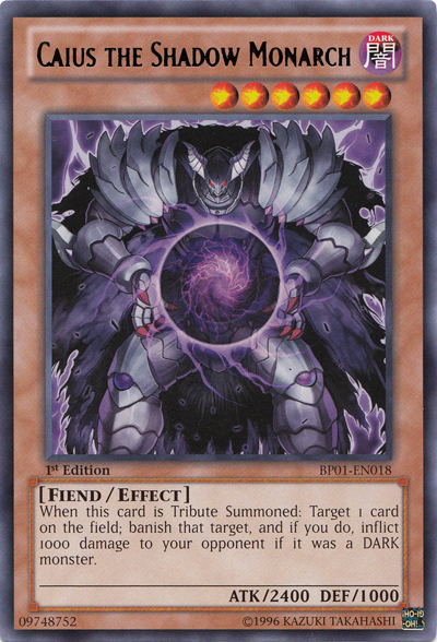 Caius the Shadow Monarch [BP01-EN018] Rare | Odin's Place