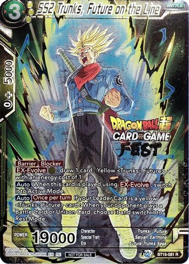 SS2 Trunks, Future on the Line (Card Game Fest 2022) (BT16-081) [Tournament Promotion Cards] | Odin's Place