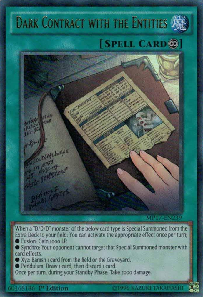 Dark Contract with the Entities [MP17-EN239] Ultra Rare | Odin's Place