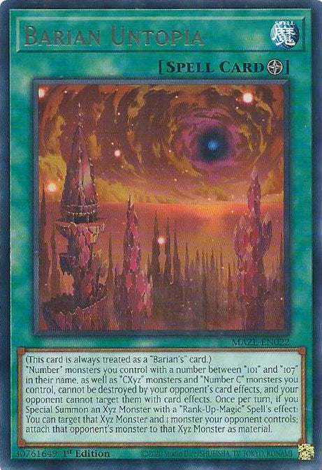 Barian Untopia [MAZE-EN022] Rare | Odin's Place
