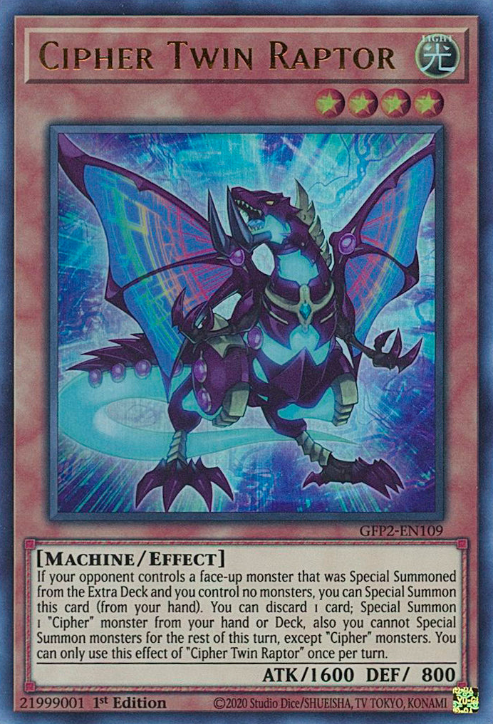 Cipher Twin Raptor [GFP2-EN109] Ultra Rare | Odin's Place
