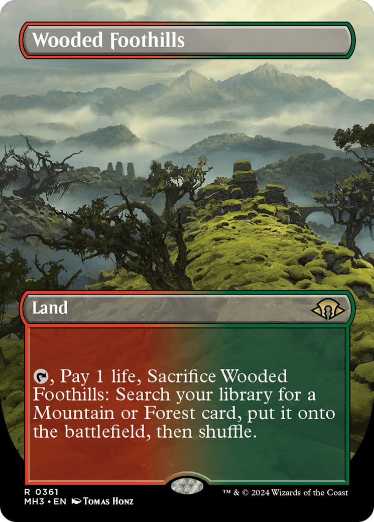 Wooded Foothills (Borderless) [Modern Horizons 3] | Odin's Place