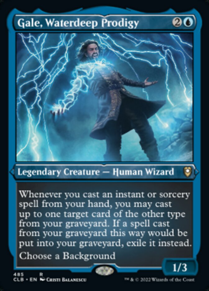 Gale, Waterdeep Prodigy (Foil Etched) [Commander Legends: Battle for Baldur's Gate] | Odin's Place
