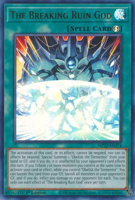 The Breaking Ruin God [MP22-EN274] Ultra Rare | Odin's Place