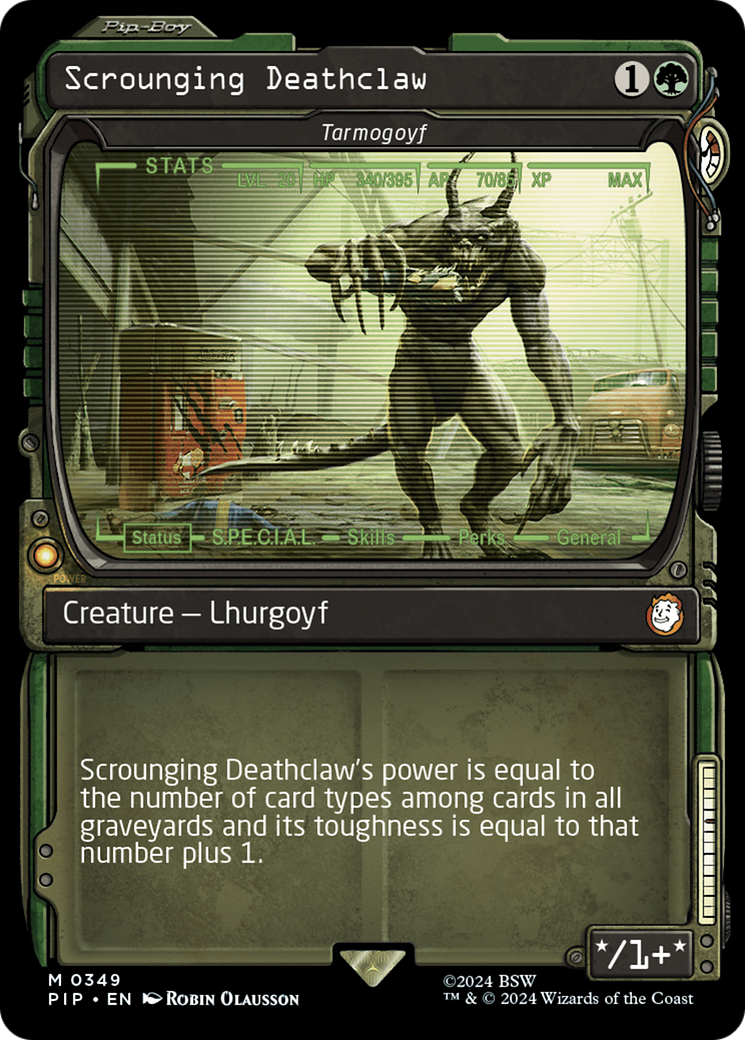 Scrounging Deathclaw - Tarmogoyf (Showcase) [Fallout] | Odin's Place