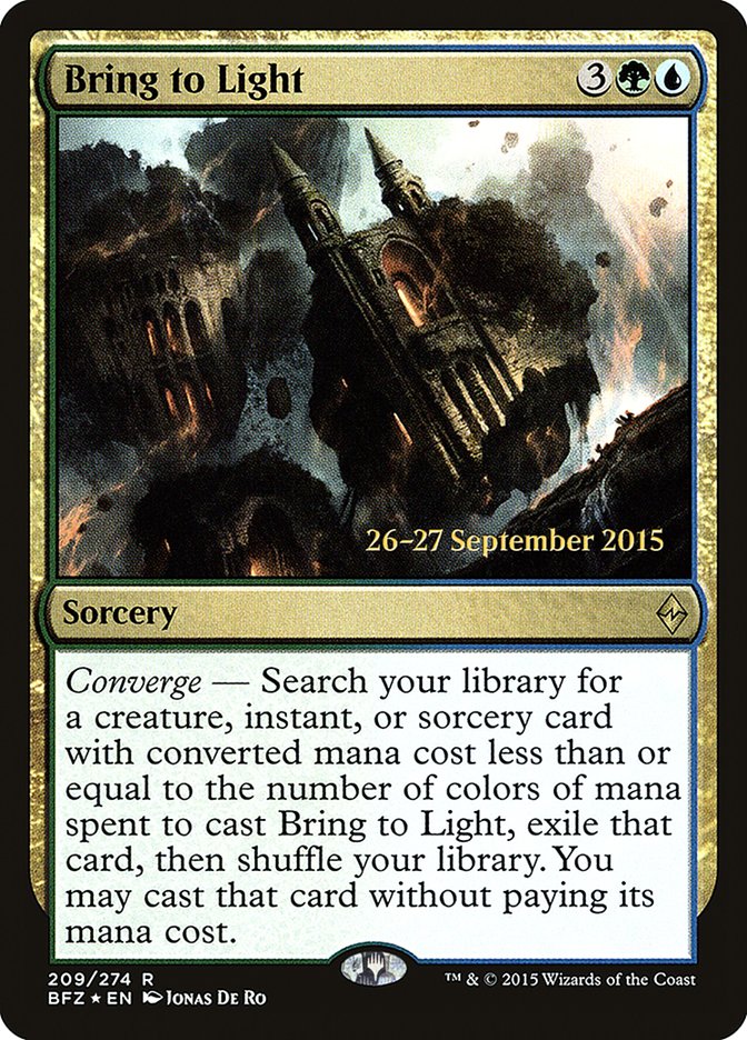Bring to Light (209) [Battle for Zendikar Prerelease Promos] | Odin's Place