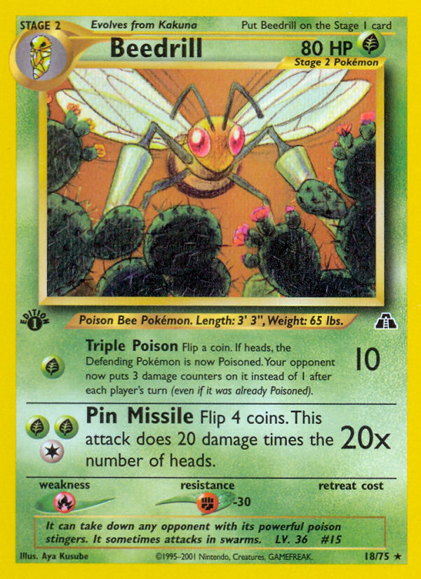 Beedrill (18/75) [Neo Discovery 1st Edition] | Odin's Place