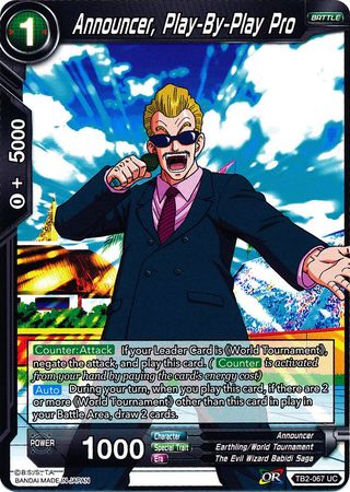 Announcer, Play-By-Play Pro (TB2-067) [World Martial Arts Tournament] | Odin's Place