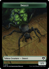 Spirit (0010) // Insect Double-Sided Token [Commander Masters Tokens] | Odin's Place