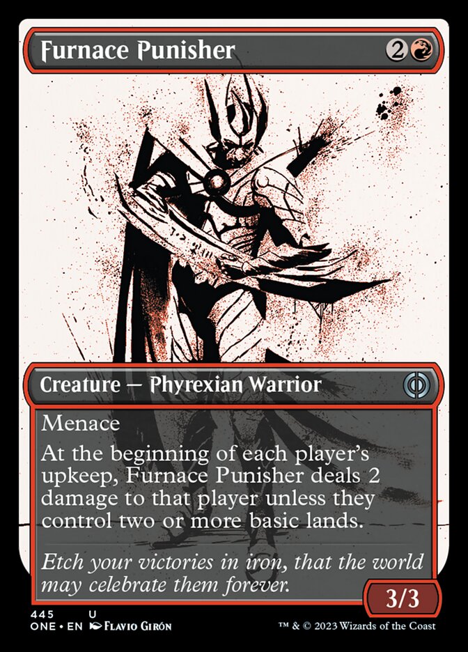 Furnace Punisher (Showcase Ichor Step-and-Compleat Foil) [Phyrexia: All Will Be One] | Odin's Place