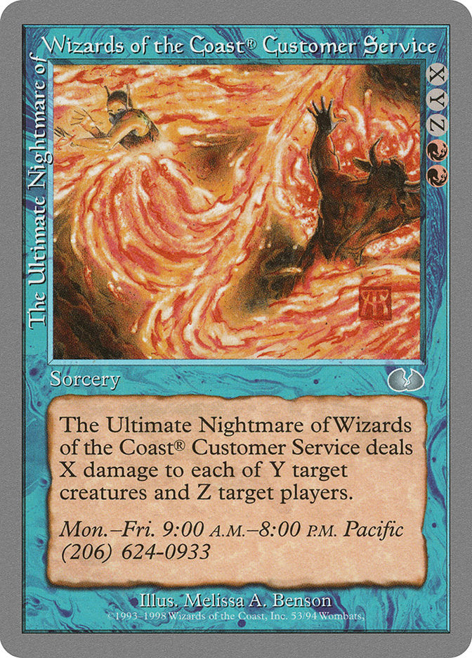 The Ultimate Nightmare of Wizards of the Coast® Customer Service (53) [Unglued] | Odin's Place