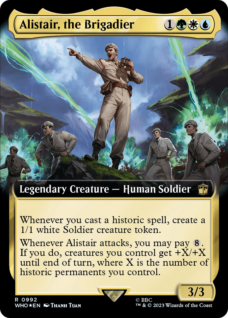 Alistair, the Brigadier (Extended Art) (Surge Foil) [Doctor Who] | Odin's Place