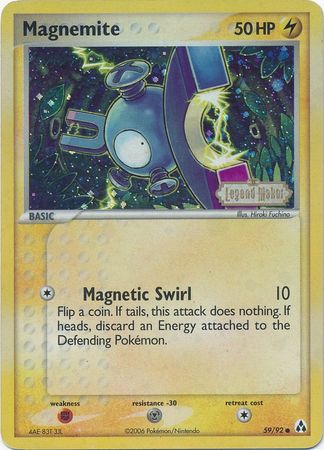 Magnemite (59/92) (Stamped) [EX: Legend Maker] | Odin's Place