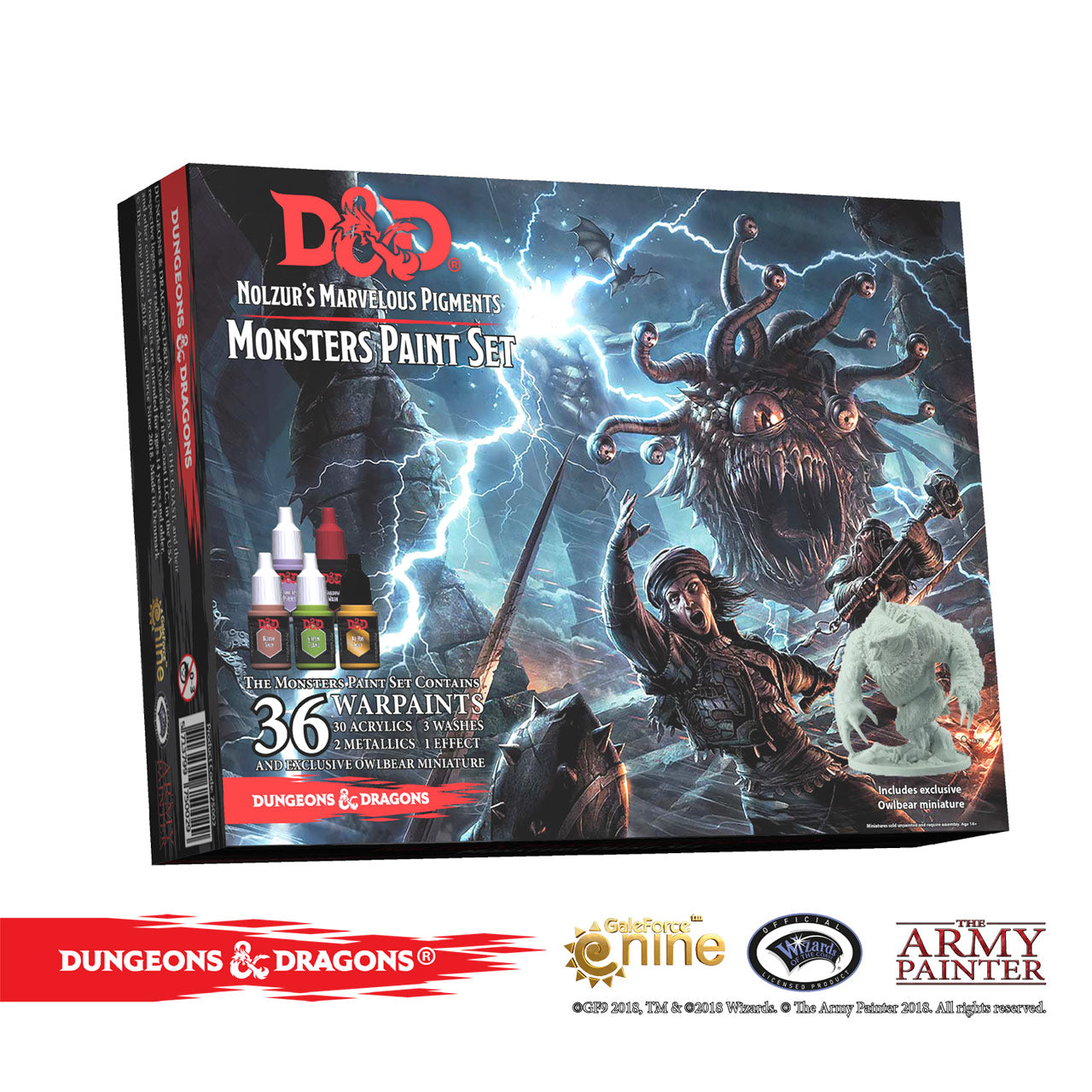Wizkids Dungeons & Dragons Nolzur`s Marvelous Pigments: Monster Paint Set | Odin's Place