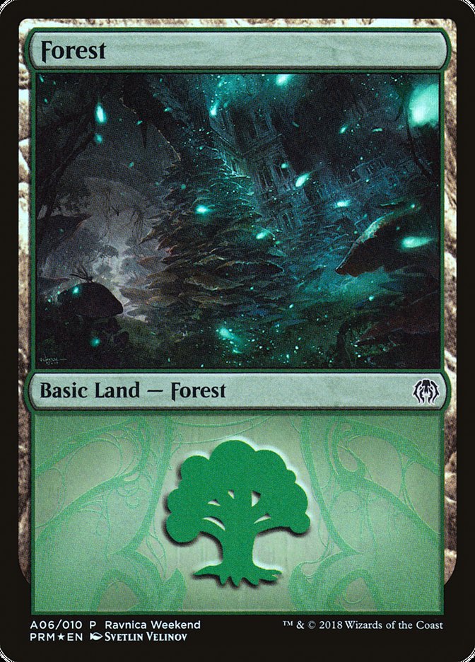Forest (A06) [Ravnica Allegiance Ravnica Weekend] | Odin's Place