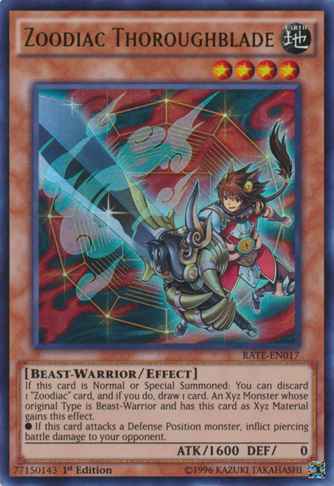 Zoodiac Thoroughblade [RATE-EN017] Ultra Rare | Odin's Place