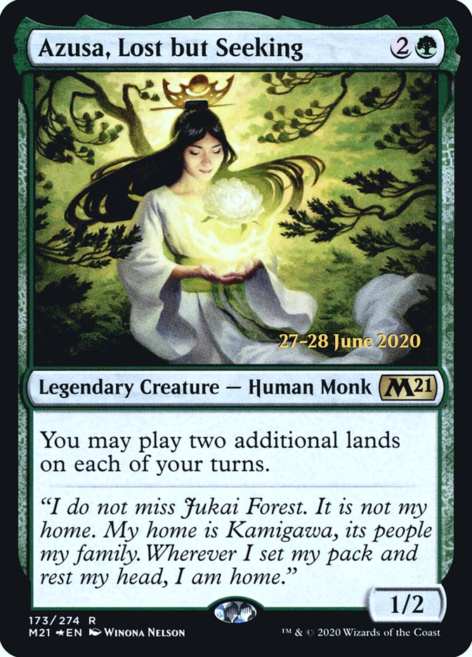 Azusa, Lost but Seeking [Core Set 2021 Prerelease Promos] | Odin's Place
