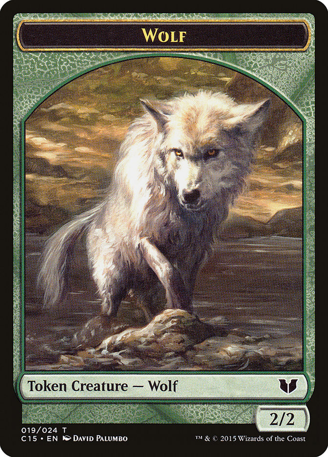 Wolf // Zombie Double-Sided Token [Commander 2015 Tokens] | Odin's Place