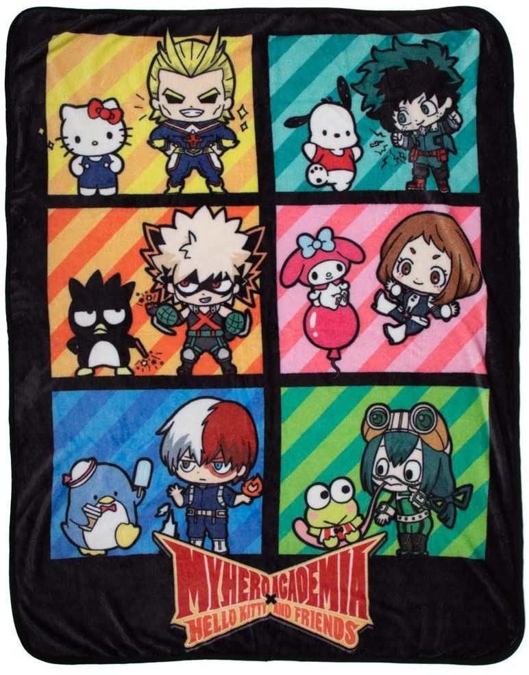 My Hero Academia x Hello Kitty Throw Blanket | Odin's Place