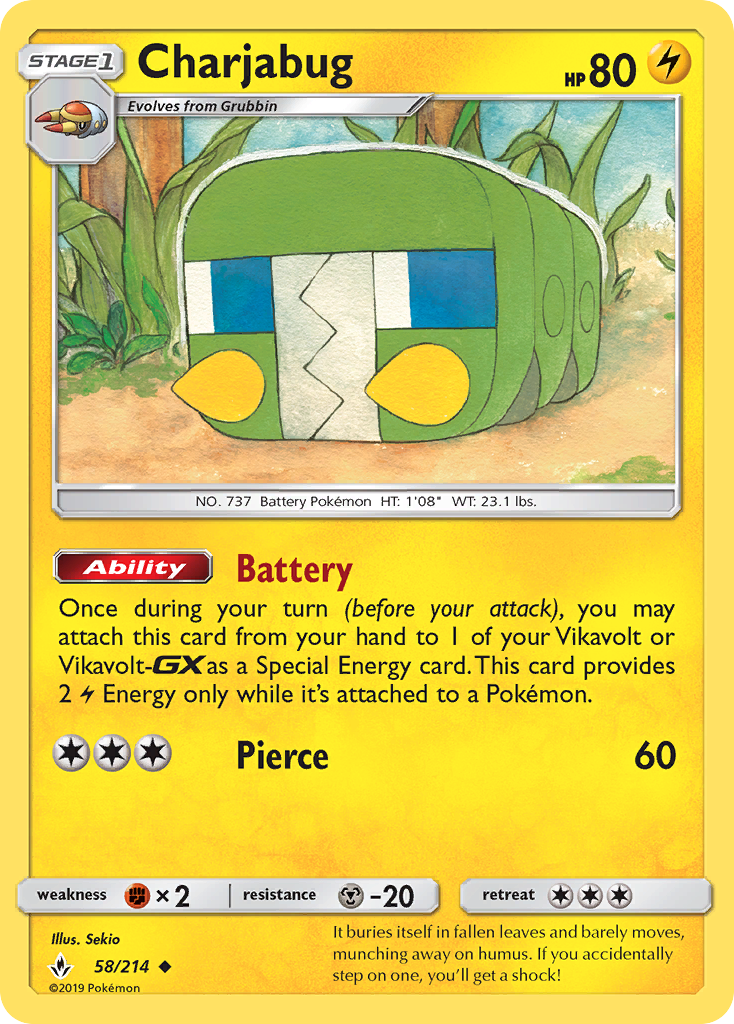 Charjabug (58/214) [Sun & Moon: Unbroken Bonds] | Odin's Place