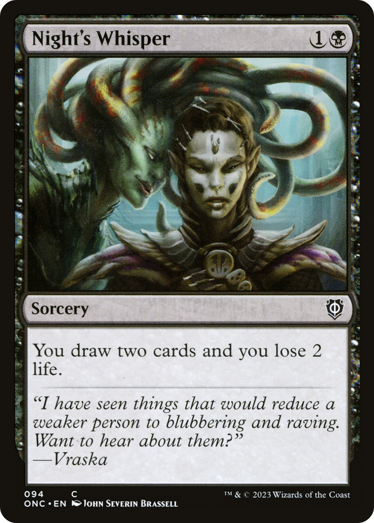 Night's Whisper [Phyrexia: All Will Be One Commander] | Odin's Place