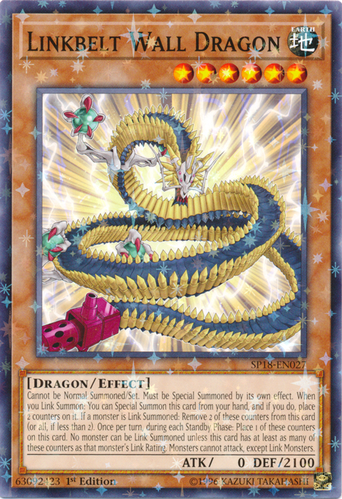 Linkbelt Wall Dragon [SP18-EN027] Starfoil Rare | Odin's Place
