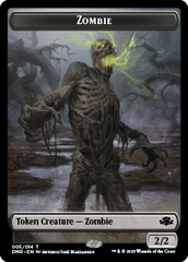 Zombie // Construct Double-Sided Token [Dominaria Remastered Tokens] | Odin's Place