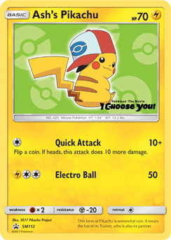 Ash's Pikachu (SM112) [Sun & Moon: Black Star Promos] | Odin's Place